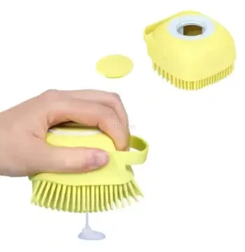 Buffer Yumuşak Silikon Malzemeli Esnek Jel Hazneli Masaj Fonksiyonlu Etkili Banyo Duş Kese Lifi