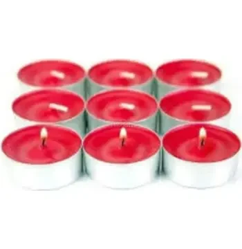 Fırsat Ayı T-light Mum Kırmızı Renk Tea Light Mum 50 Li