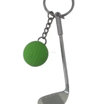 Gerçekçi Golf Tasarımlı Şık Anahtarlık Kolye Çanta Süsü Golf Keychain - Yeşil Renk
