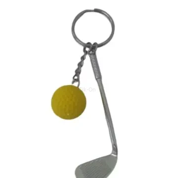 Gerçekçi Golf Tasarımlı Şık Anahtarlık Kolye Çanta Süsü Golf Keychain Sarı Renk