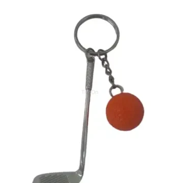 Gerçekçi Golf Tasarımlı Şık Anahtarlık Kolye Çanta Süsü Golf Keychain Turuncu Renk