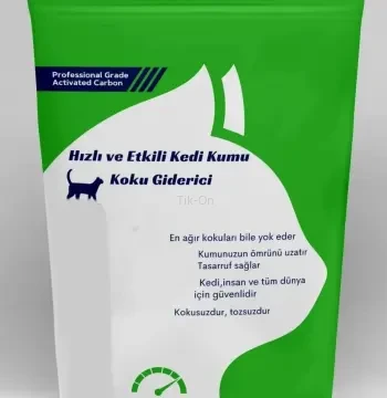 Kedi Kumu Ve Tuvaleti Koku Giderici 240gr - Hindistan Cevizi Bazlı Aktif Karbon