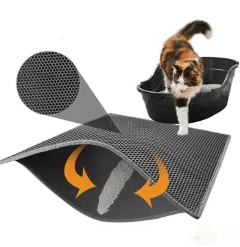 Kedi Tuvalet Önü Kum Toplayıcı Temizleyici Elekli Gri Paspas