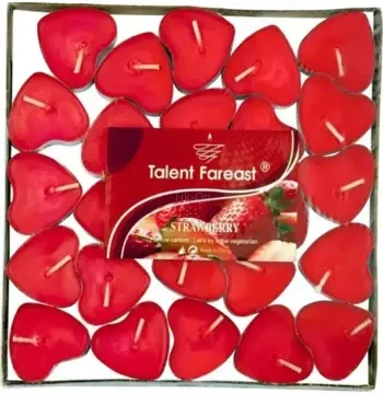 Kırmızı Kalp Mum