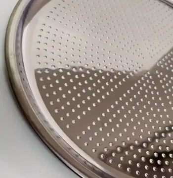 Paslanmaz Çelik Pizza Tepsisi,Delikli Lahmacun Ve Pizza Tavası,Fırın Tepisisi (36 Cm)