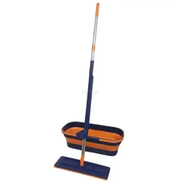 Yeniden Kullanılabilir Kovalı Kendinden Sıkmalı Mikrofiber  Islak ve Kuru Zemin Temizleme Mop Seti