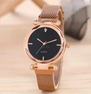 Saaté Rose Gold Kadın Saat | Mıknatıslı Klipsli | Quartz Mekanizma | Özel Kutulu