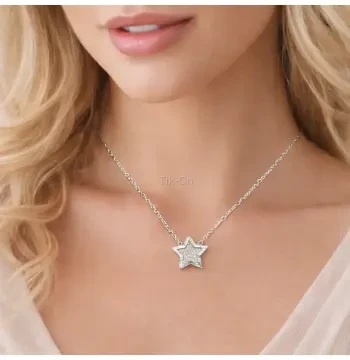 Starry Yıldız Kolye | 925 Ayar Gümüş | Işıltılı | Hayallerin & Işıltının Simgesi